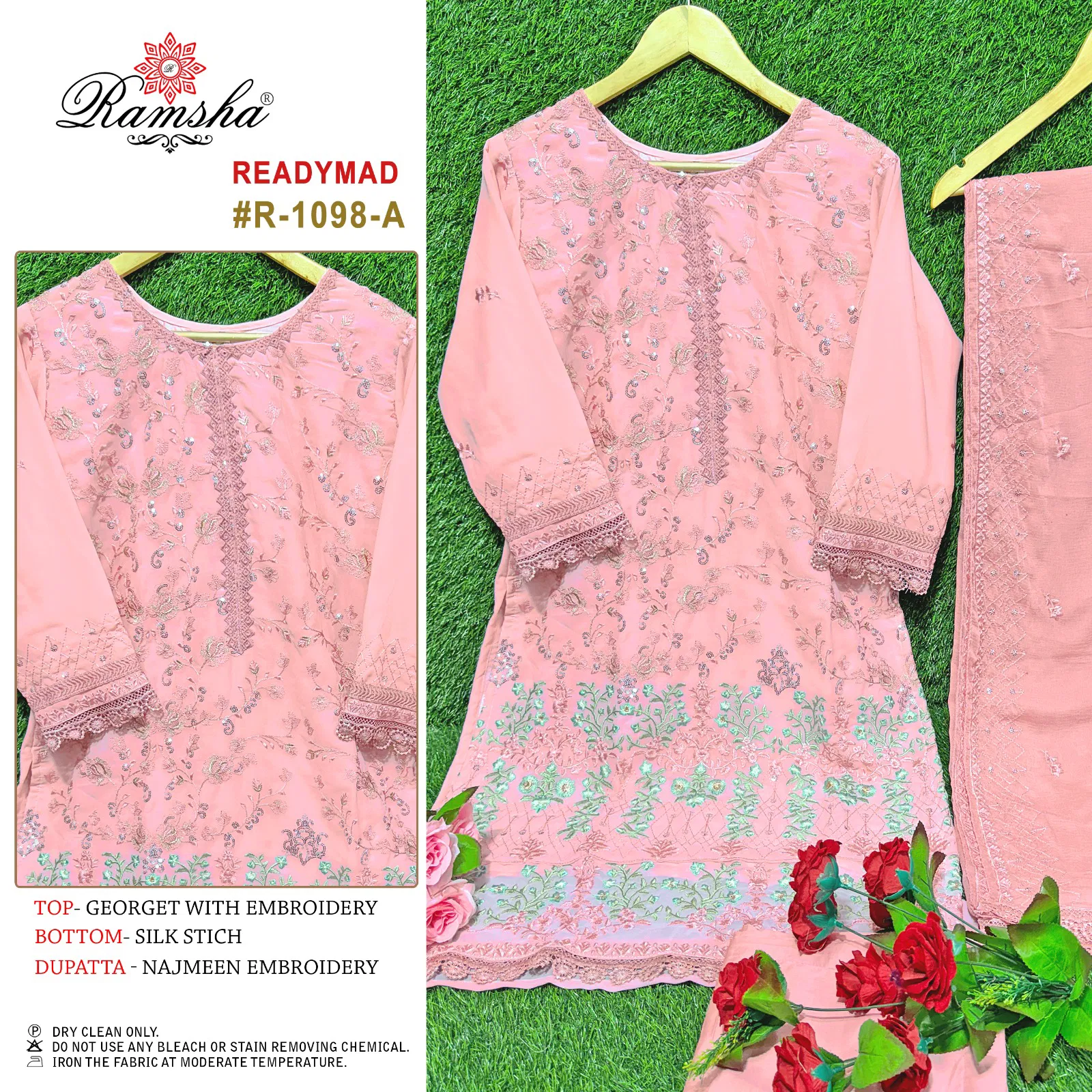 R 1098 By Ramsha Readymade Pakistani Suits Catalog